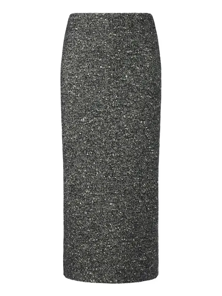 Valentino Garavani Chevron wool-blend bouclé pencil skirt