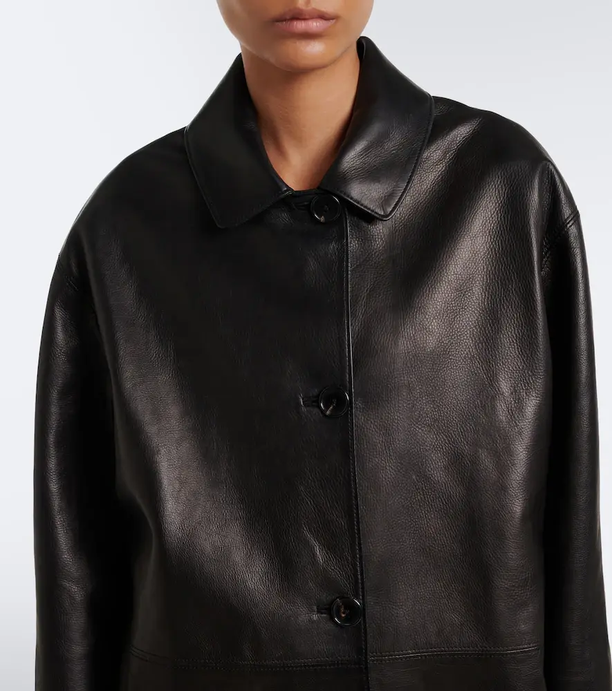 The Row Donata leather coat | Thumbnail 2