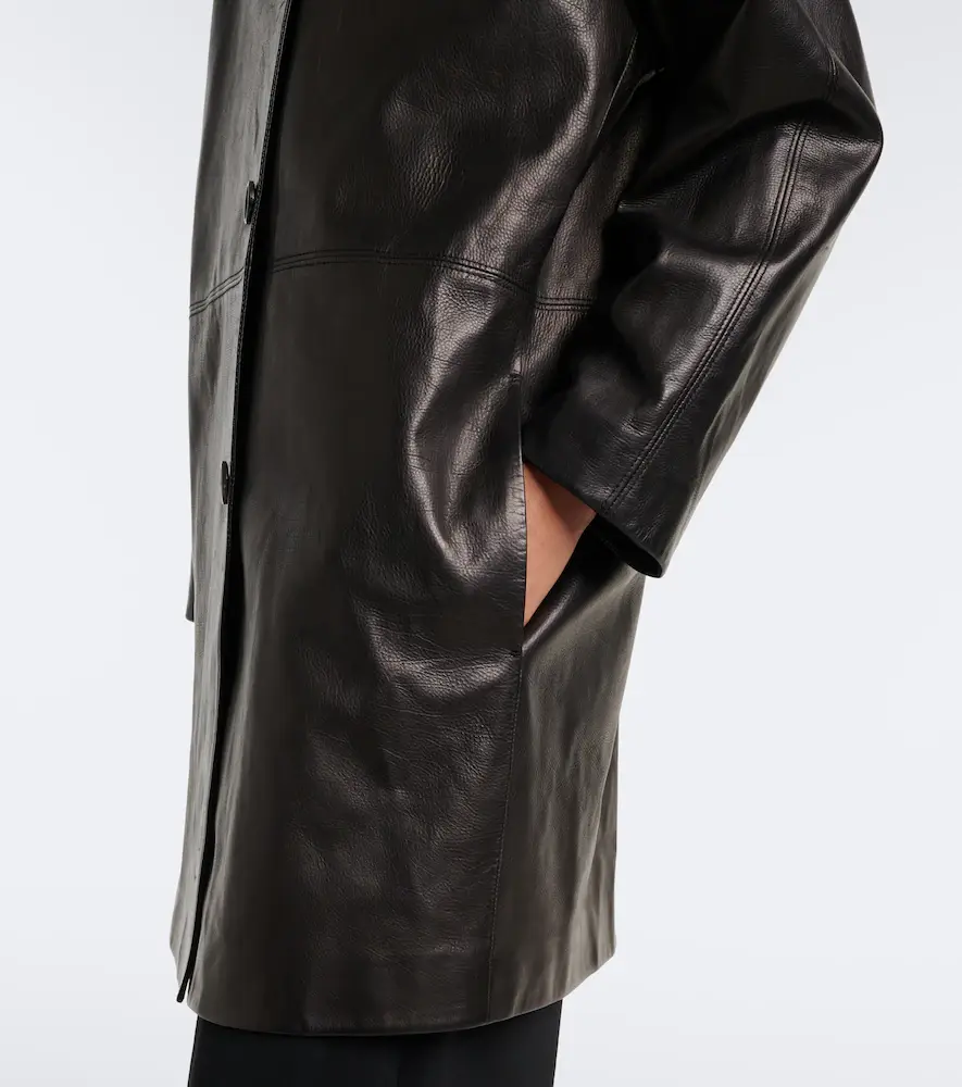 The Row Donata leather coat | Thumbnail 5