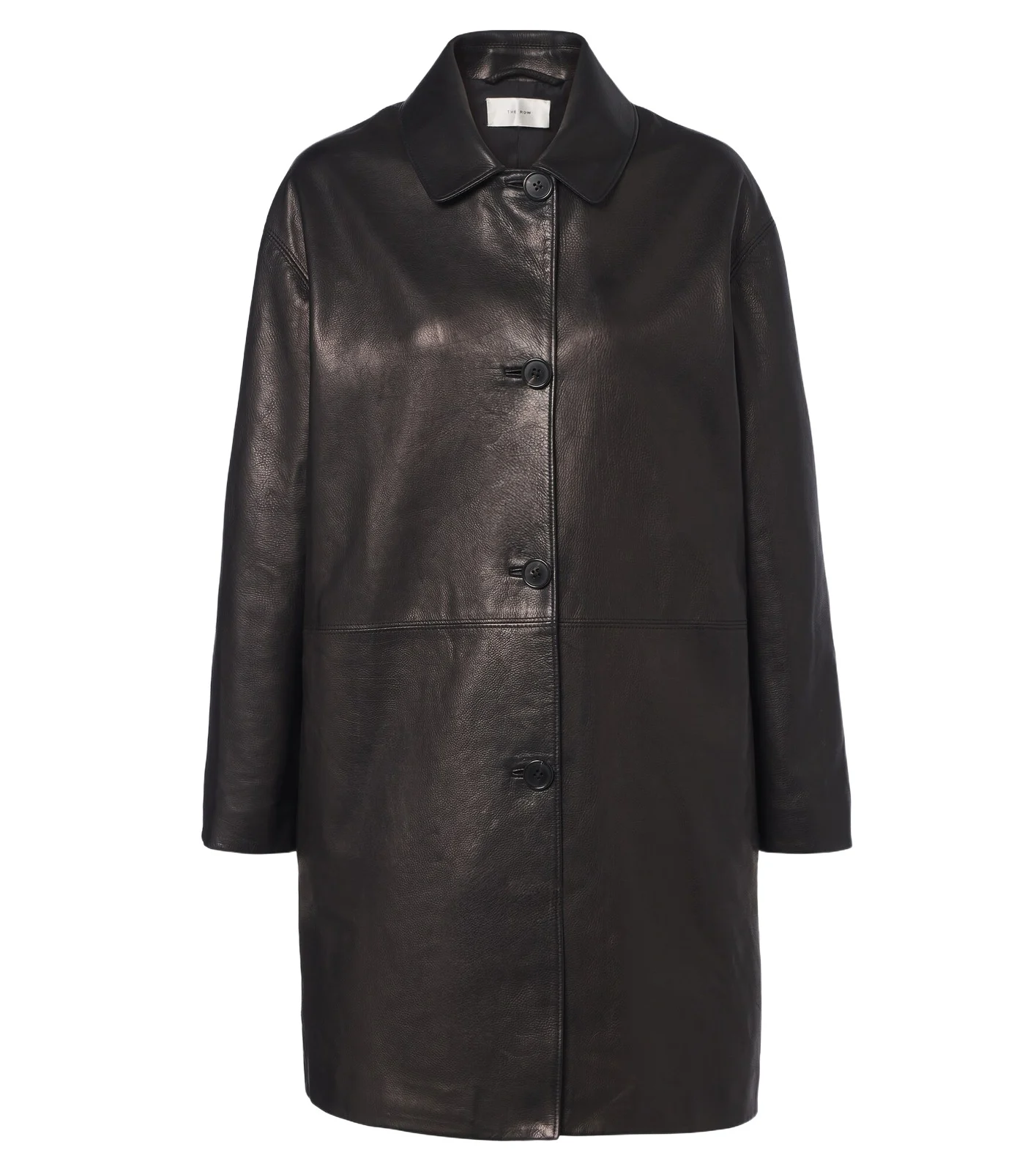 The Row Donata leather coat