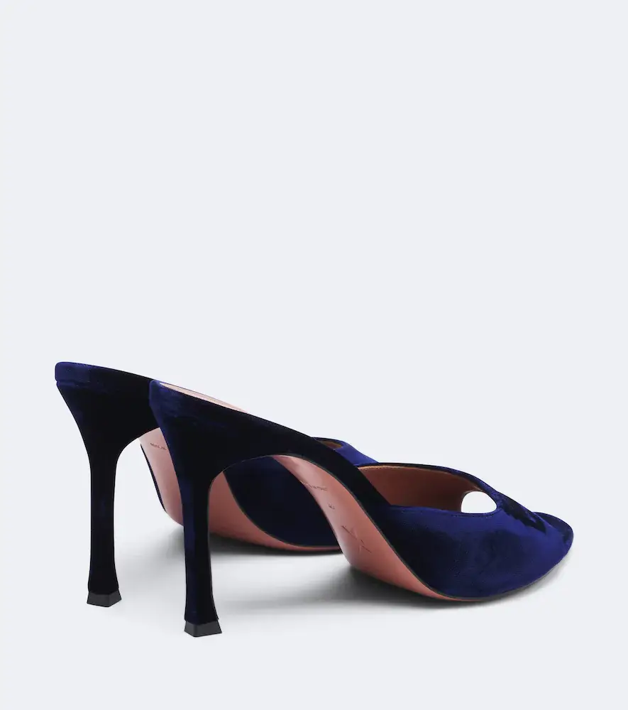 Amina Muaddi Alexa velvet mules | Thumbnail 3 Amina Muaddi Alexa velvet mules | Thumbnail 3