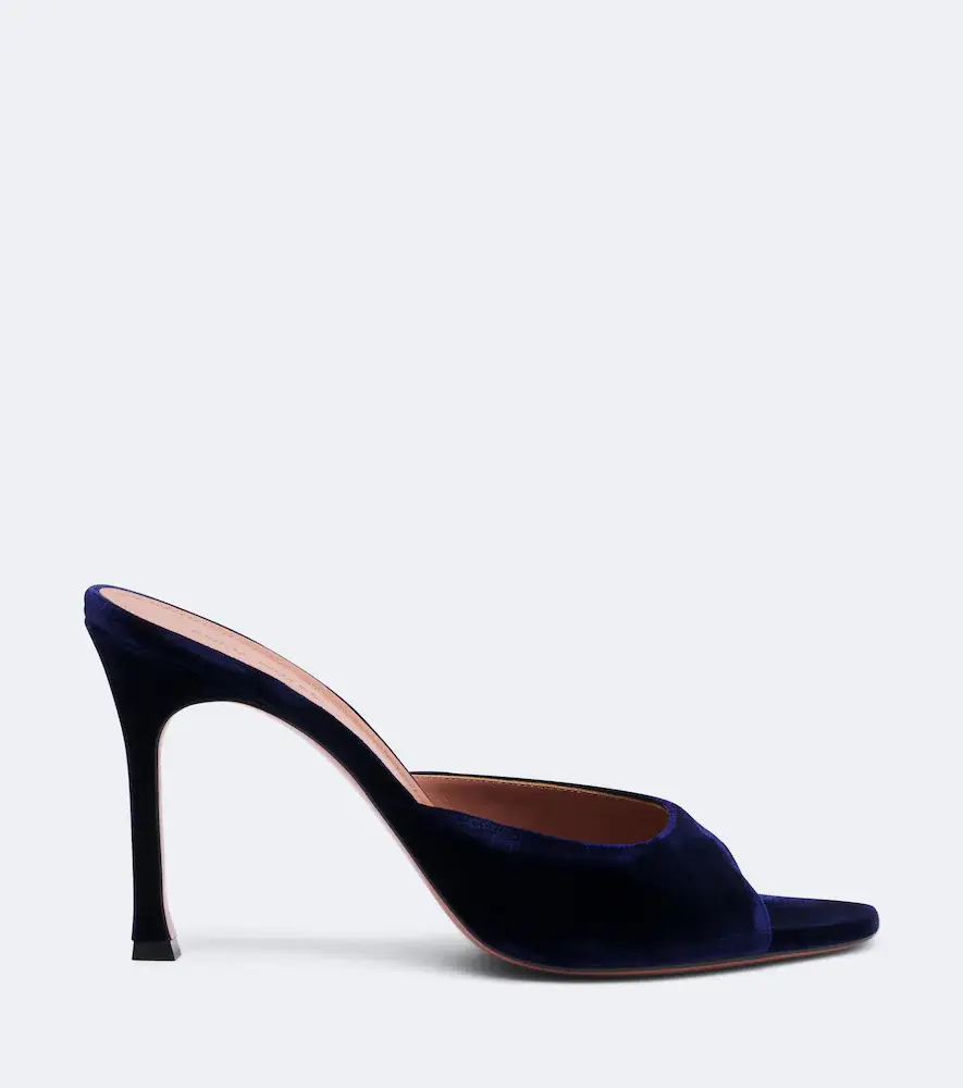 Amina Muaddi Alexa velvet mules | Thumbnail 4 Amina Muaddi Alexa velvet mules | Thumbnail 4
