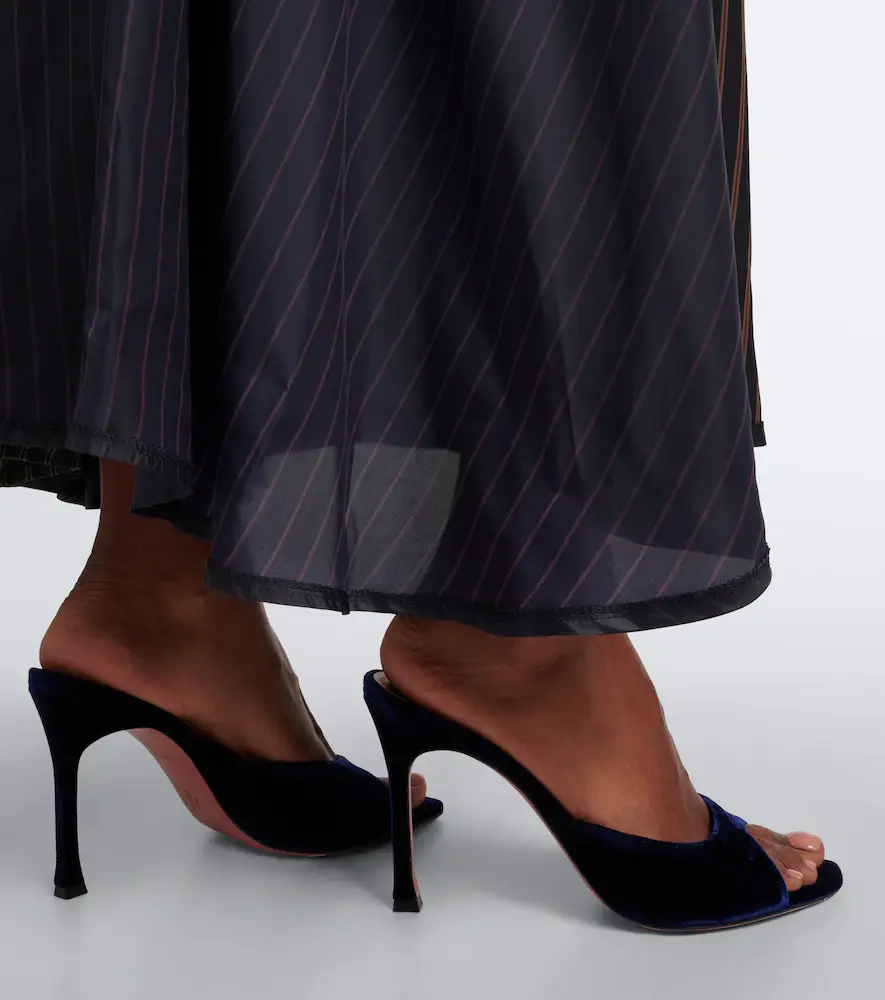 Amina Muaddi Alexa velvet mules | Thumbnail 5 Amina Muaddi Alexa velvet mules | Thumbnail 5