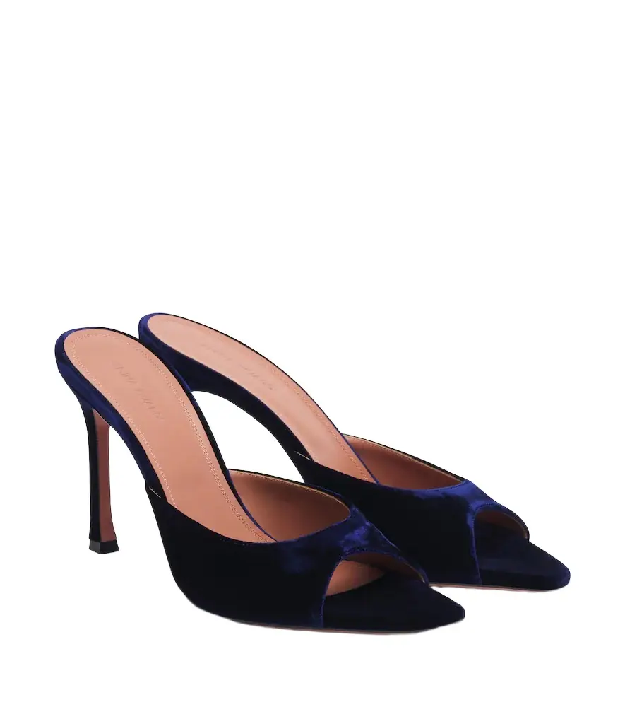 Amina Muaddi Alexa velvet mules | Image 1 Amina Muaddi Alexa velvet mules | Image 1