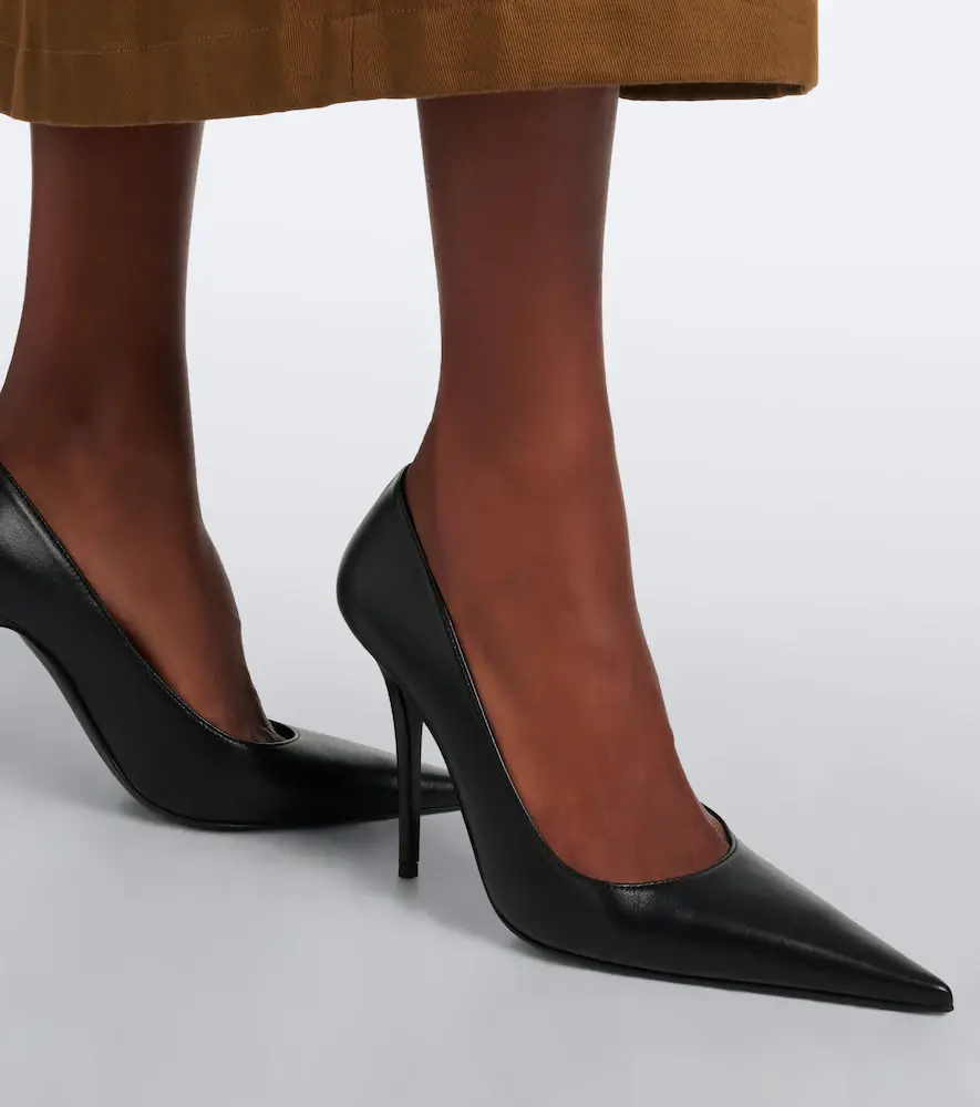 Amina Muaddi Barbara leather pumps | Thumbnail 5 Amina Muaddi Barbara leather pumps | Thumbnail 5