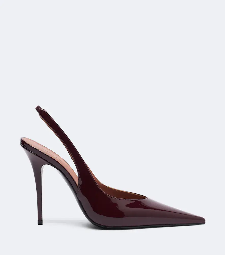 Amina Muaddi Anok patent leather slingback pumps | Thumbnail 3