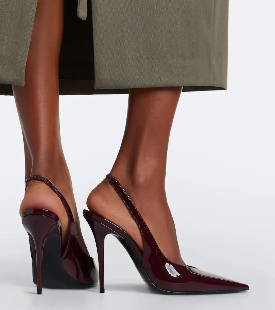 Amina Muaddi Anok patent leather slingback pumps | Thumbnail 6