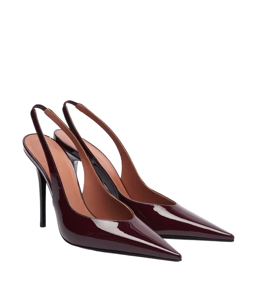 Amina Muaddi Anok patent leather slingback pumps | Image 1 Amina Muaddi Anok patent leather slingback pumps | Image 1
