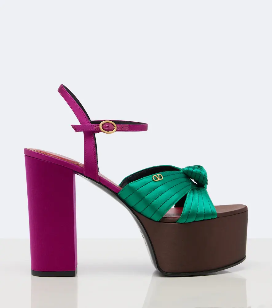 Valentino Garavani Crasher satin platform sandals | Thumbnail 2 Valentino Garavani Crasher satin platform sandals | Thumbnail 2