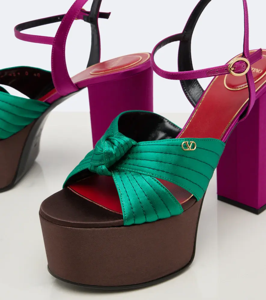 Valentino Garavani Crasher satin platform sandals | Thumbnail 3 Valentino Garavani Crasher satin platform sandals | Thumbnail 3