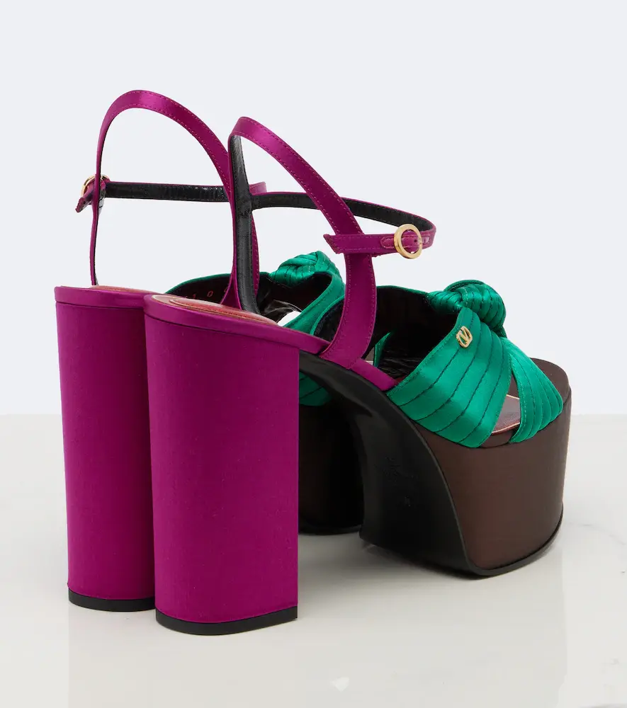 Valentino Garavani Crasher satin platform sandals | Thumbnail 4 Valentino Garavani Crasher satin platform sandals | Thumbnail 4