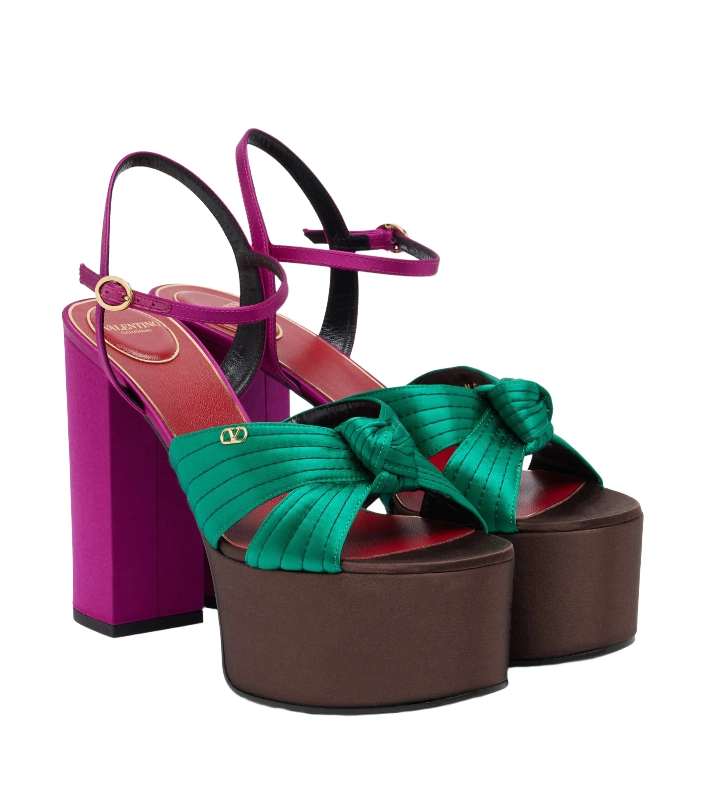 Valentino Garavani Crasher satin platform sandals