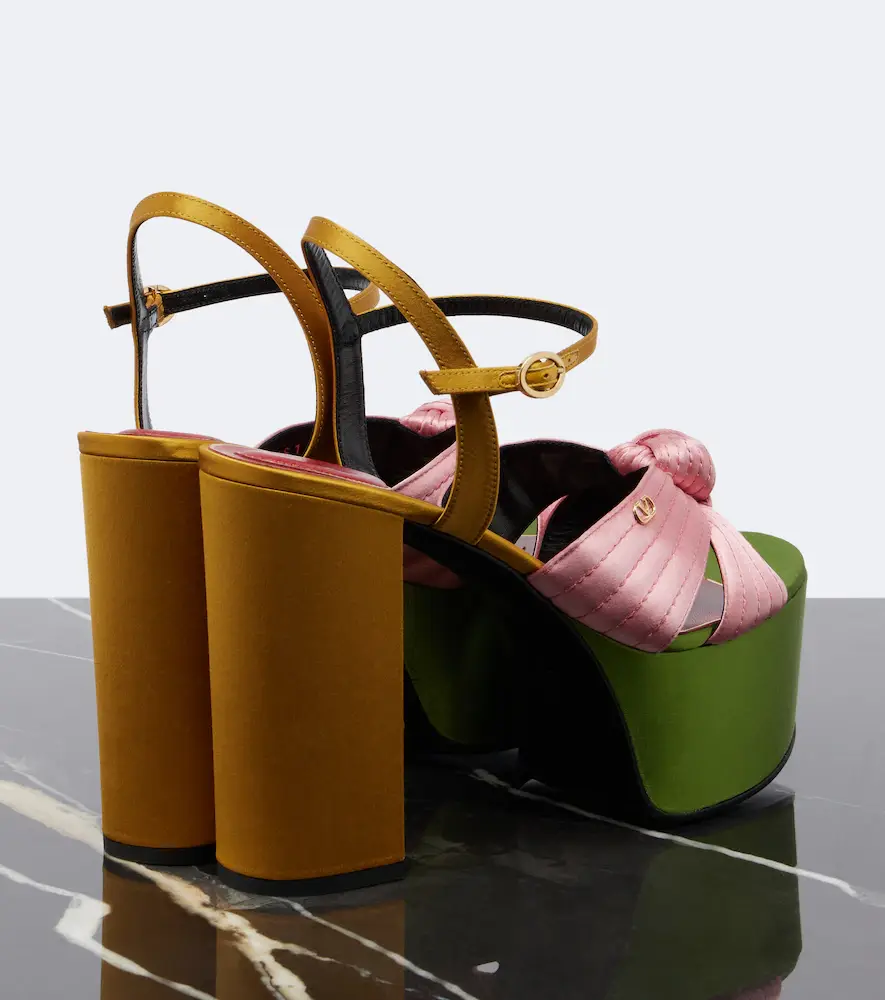 Valentino Garavani Crasher satin platform sandals | Thumbnail 4