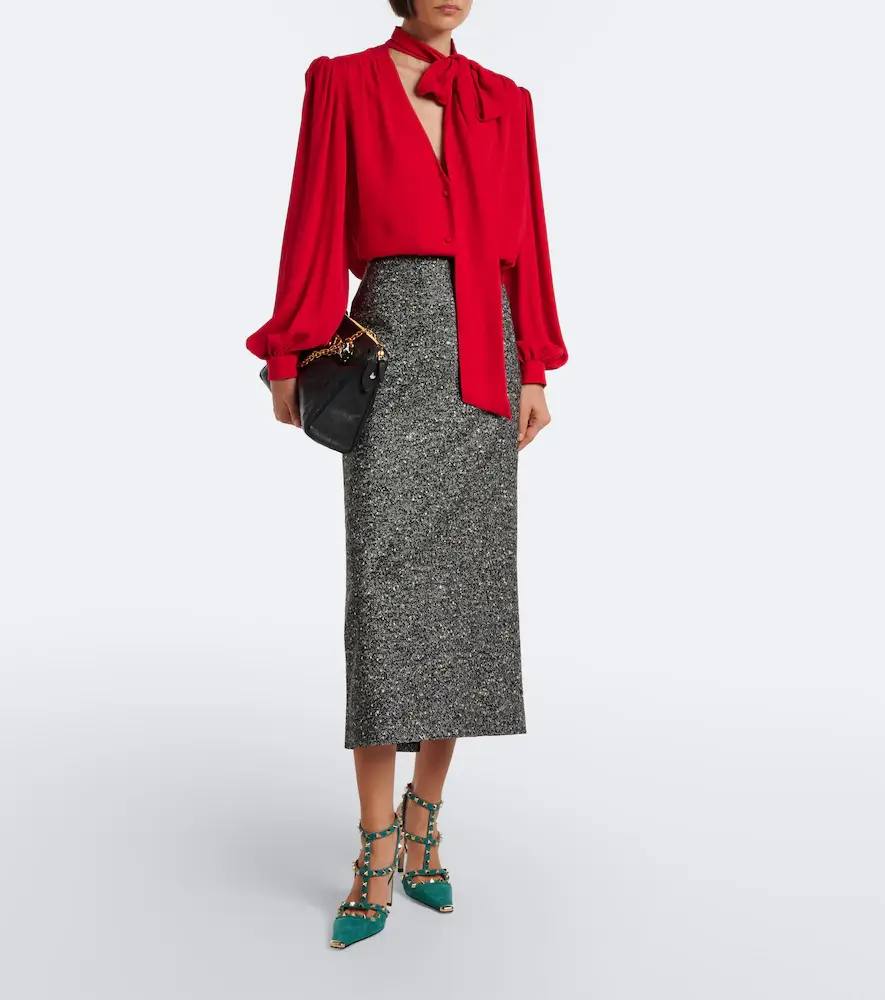 Valentino Garavani Rockstud suede slingback pumps | Thumbnail 6