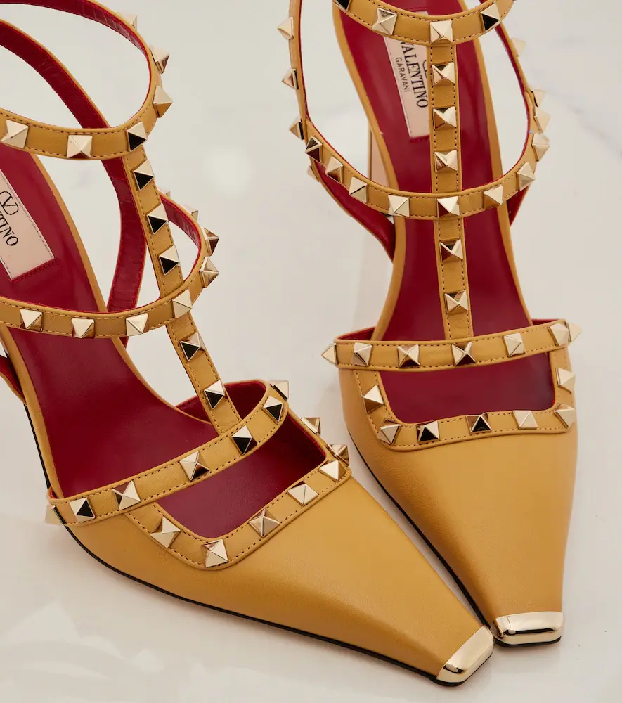 Valentino Garavani Rockstud leather slingback pumps | Thumbnail 3