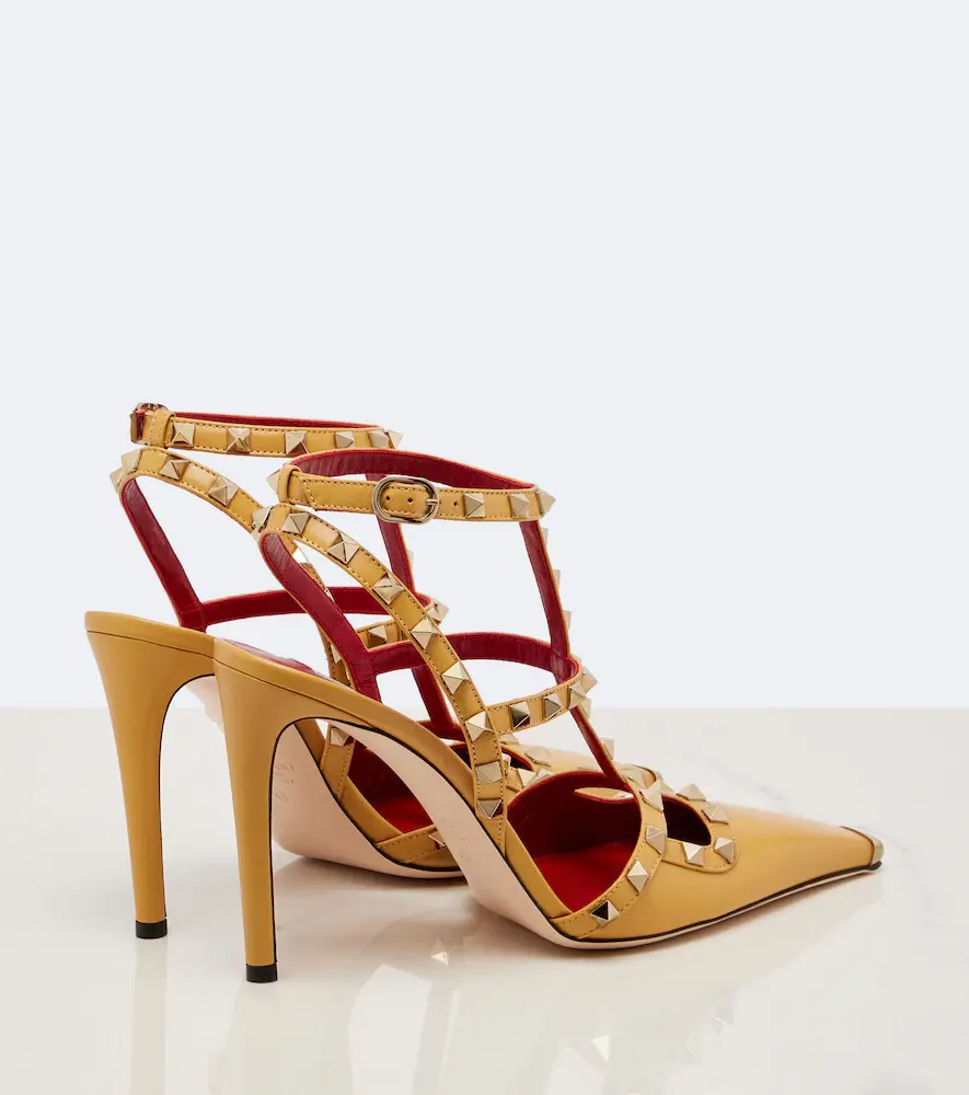 Valentino Garavani Rockstud leather slingback pumps | Thumbnail 4