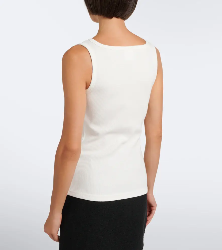 Courrèges Courrèges Ribbed-knit cotton zip-up tank top | Thumbnail 3 Courrèges Courrèges Ribbed-knit cotton zip-up tank top | Thumbnail 3