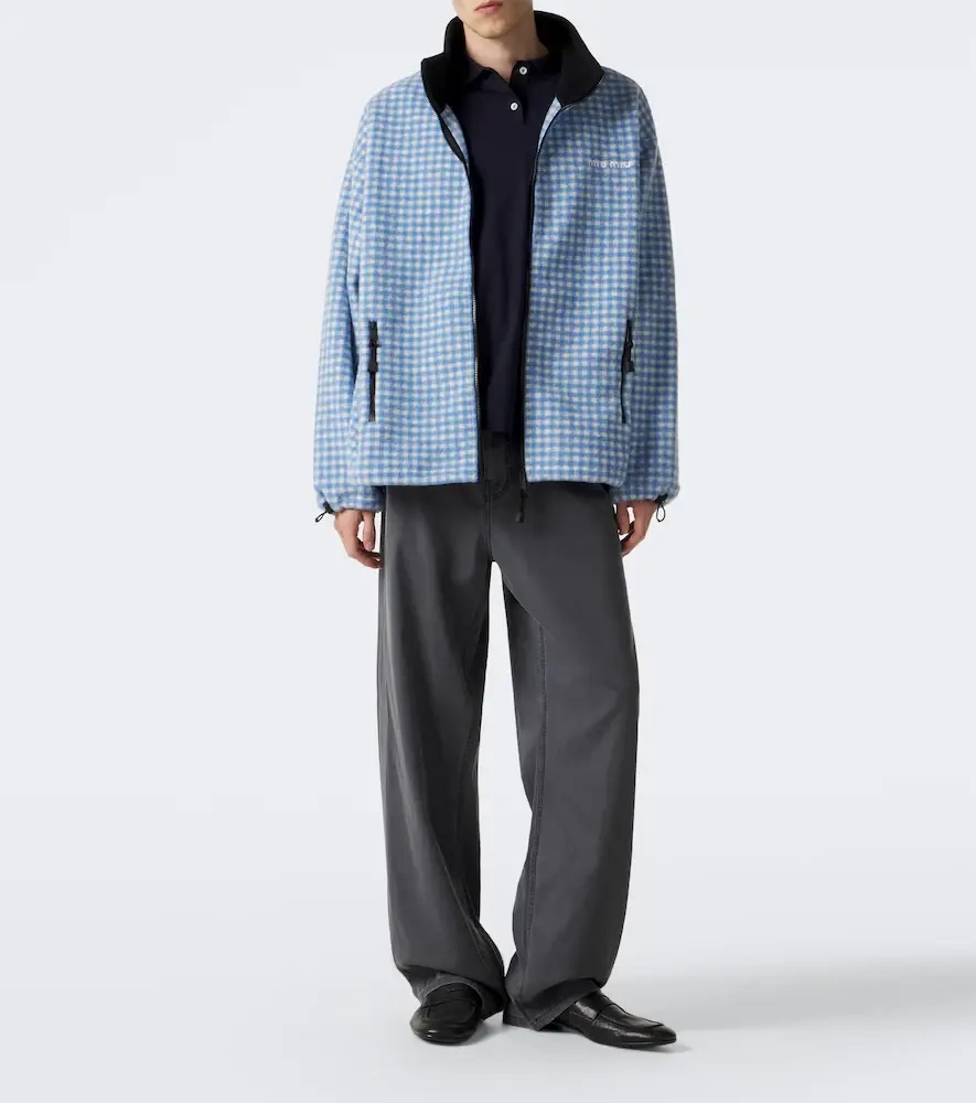 Miu Miu Gingham fleece jacket | Thumbnail 2 Miu Miu Gingham fleece jacket | Thumbnail 2