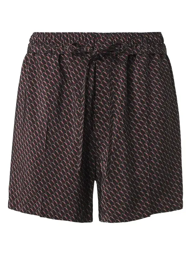 Saint Laurent Cassandre printed silk shorts