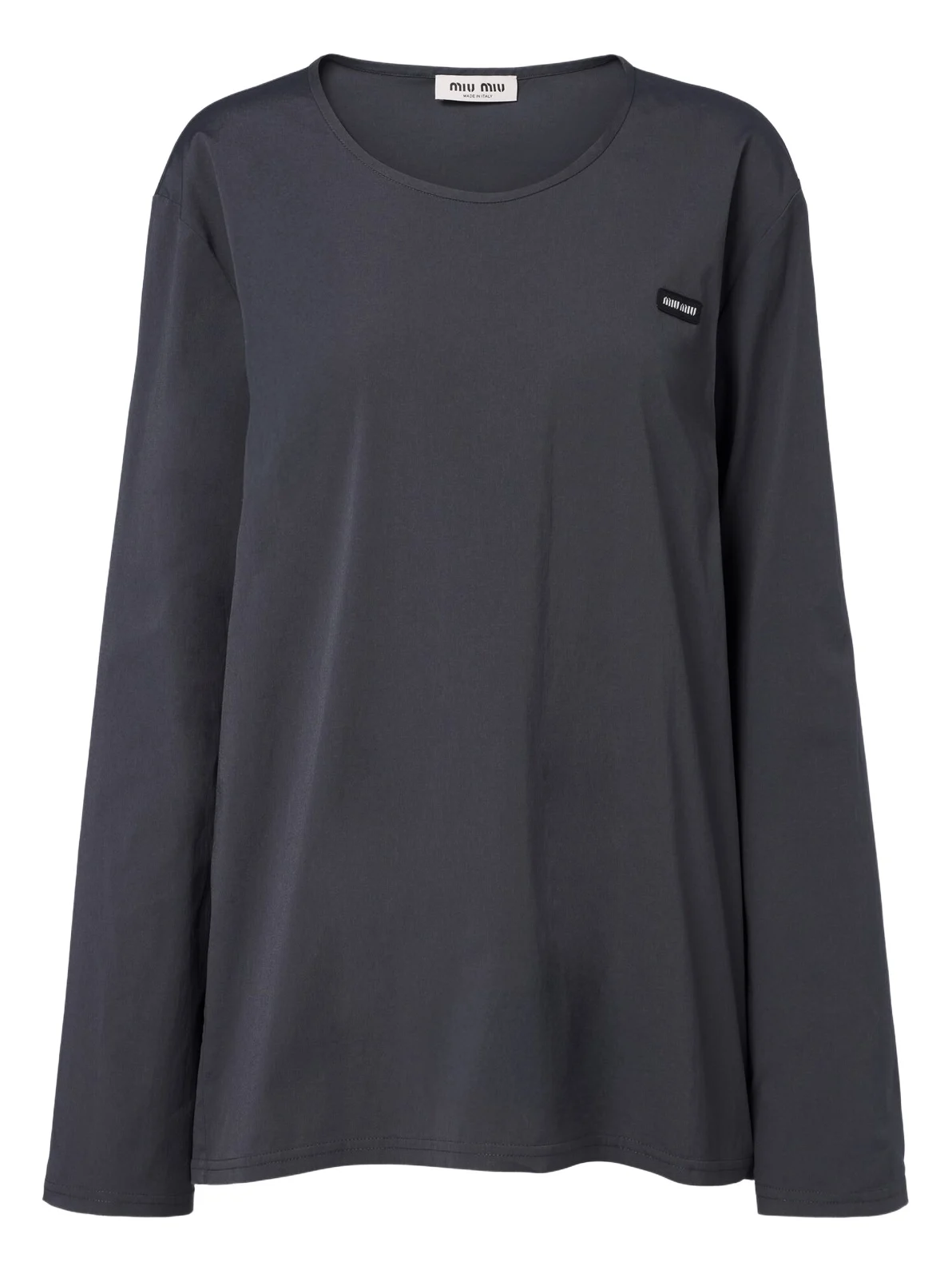Miu Miu Cotton-blend poplin T-shirt