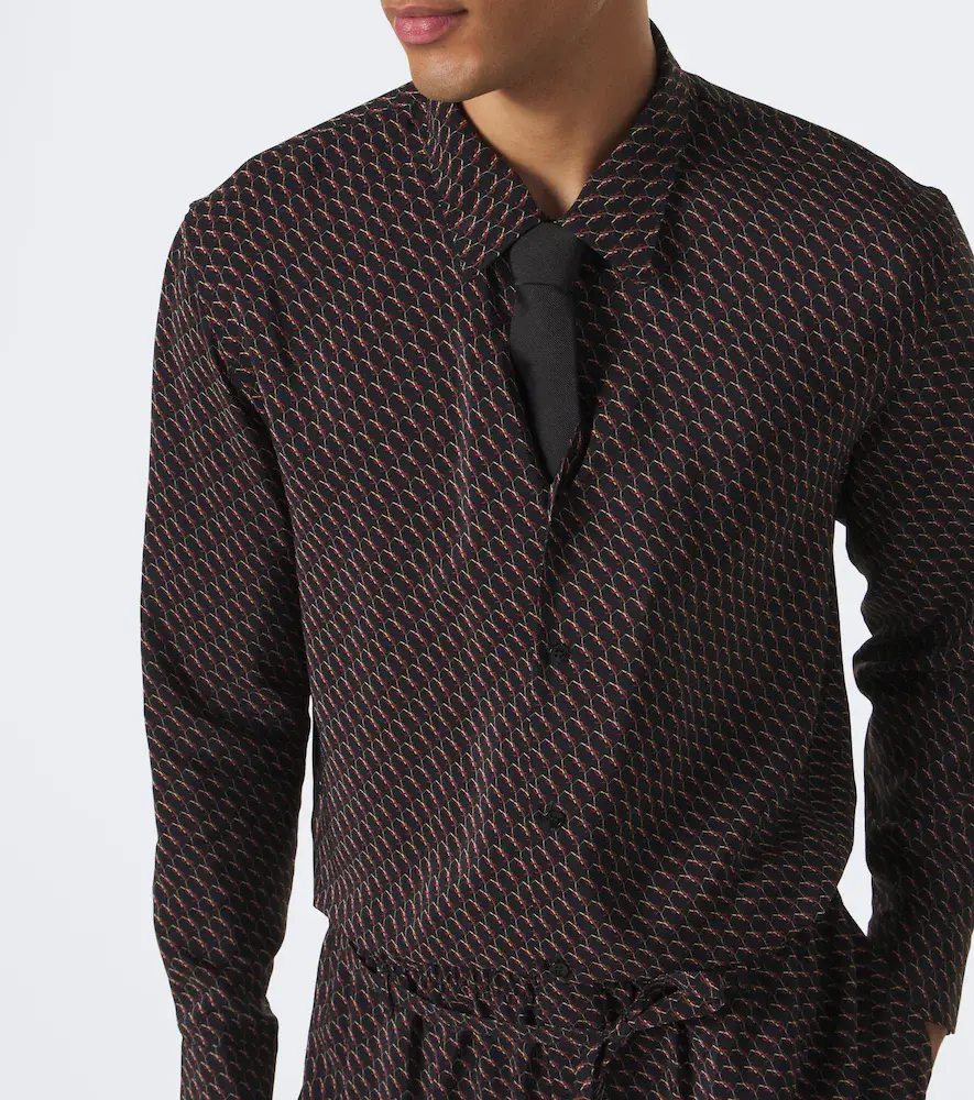 Saint Laurent Cassandre printed silk shirt | Thumbnail 2 Saint Laurent Cassandre printed silk shirt | Thumbnail 2