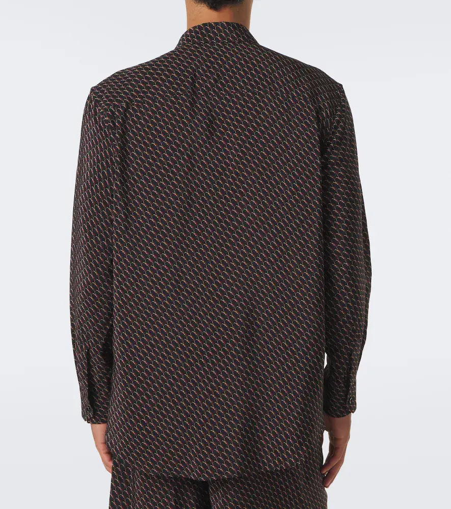 Saint Laurent Cassandre printed silk shirt | Thumbnail 3 Saint Laurent Cassandre printed silk shirt | Thumbnail 3