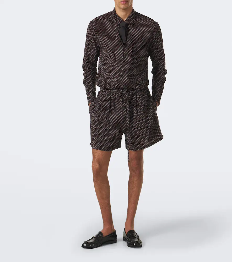 Saint Laurent Cassandre printed silk shirt | Thumbnail 5 Saint Laurent Cassandre printed silk shirt | Thumbnail 5