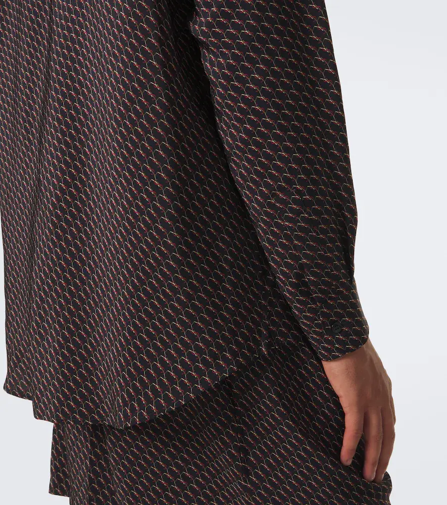 Saint Laurent Cassandre printed silk shirt | Thumbnail 6 Saint Laurent Cassandre printed silk shirt | Thumbnail 6