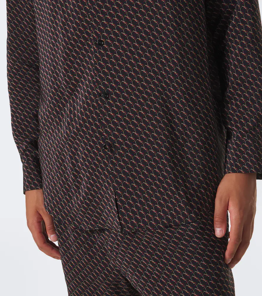 Saint Laurent Cassandre printed silk shirt | Thumbnail 7 Saint Laurent Cassandre printed silk shirt | Thumbnail 7