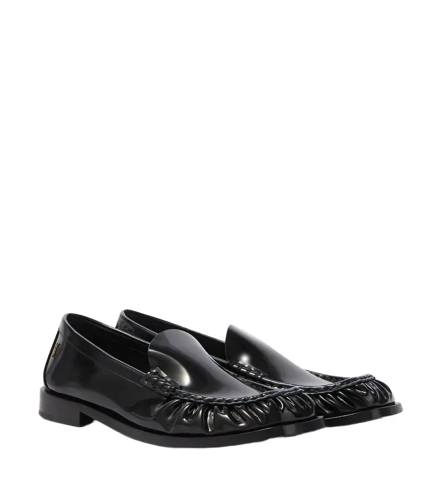 Saint Laurent Theobald Cassandre leather loafers | Image 1 Saint Laurent Theobald Cassandre leather loafers | Image 1