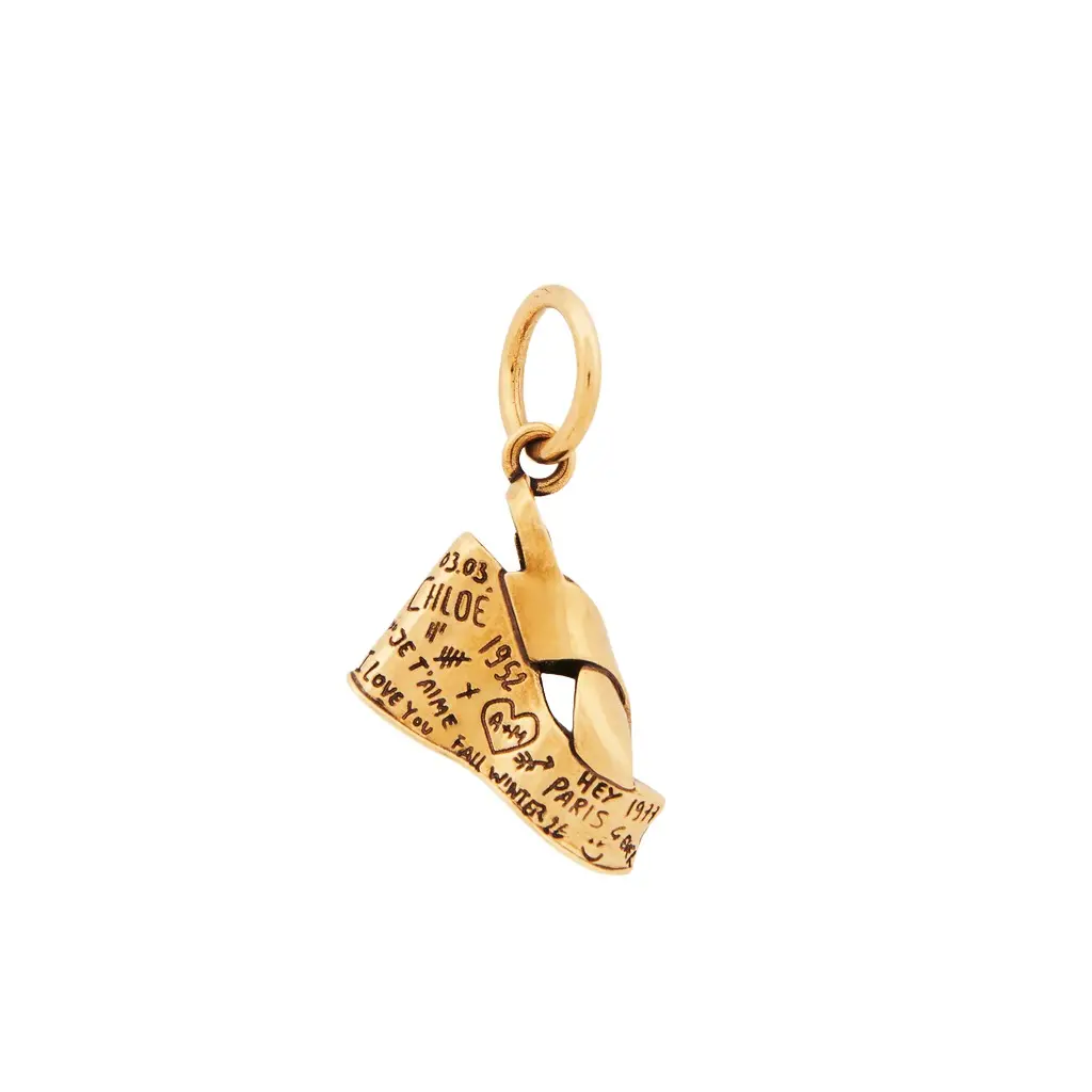 Alphabet Maxime Sandal charm in brass