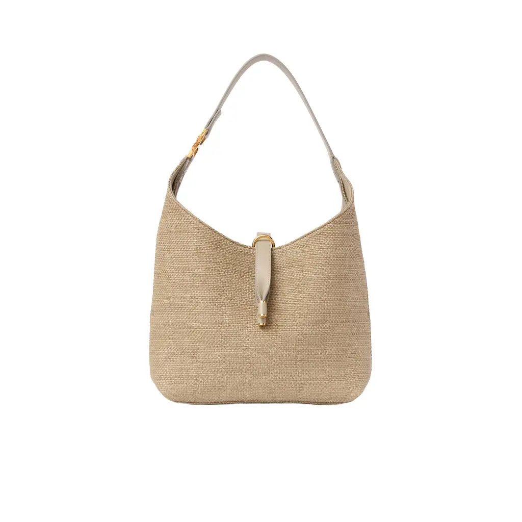 Chloé Small Marcie hobo bag in raffia-effect fibers | Image 1 Chloé Small Marcie hobo bag in raffia-effect fibers | Image 1