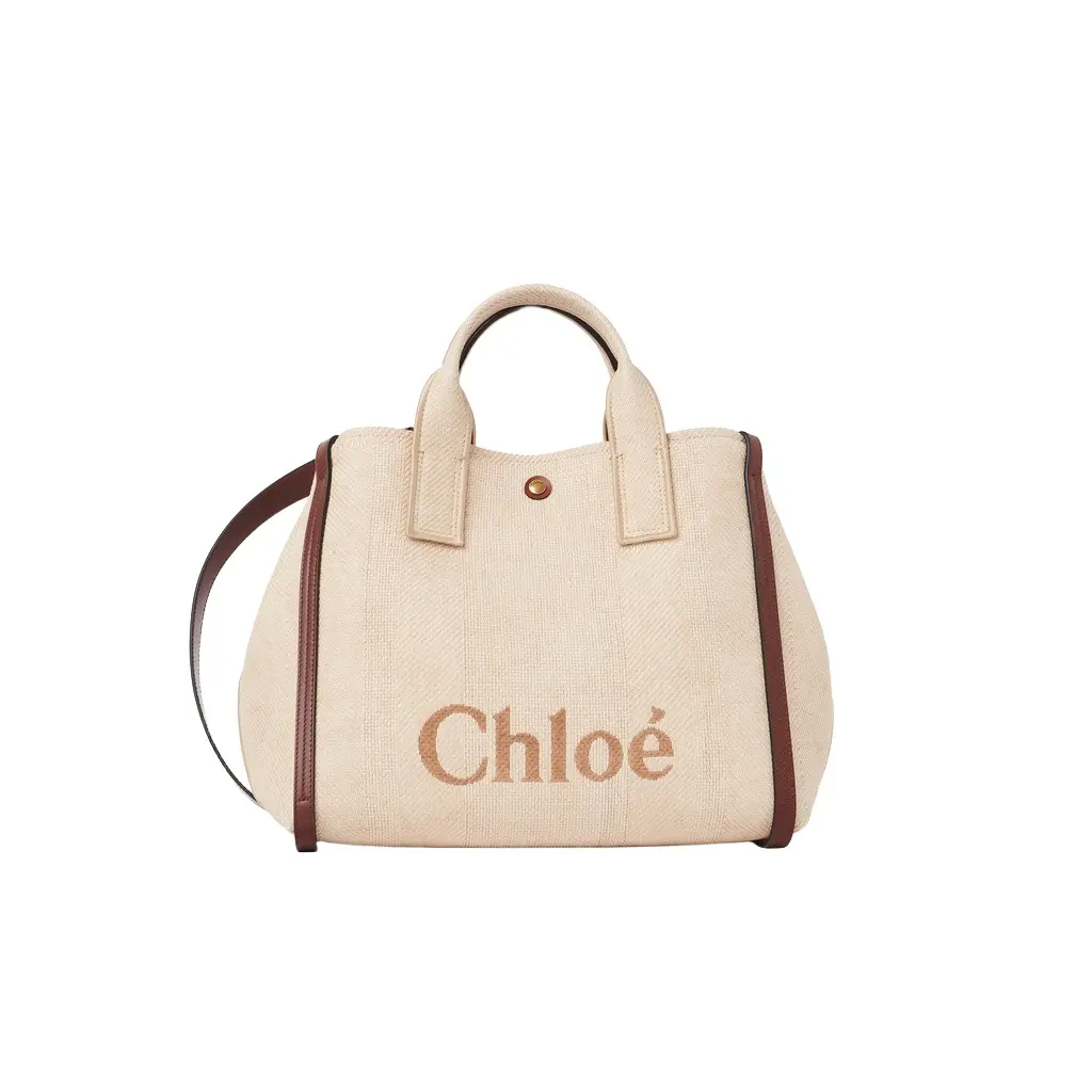 Chloé Chloé Carry tote bag in raffia-effect fibers | Image 1 Chloé Chloé Carry tote bag in raffia-effect fibers | Image 1