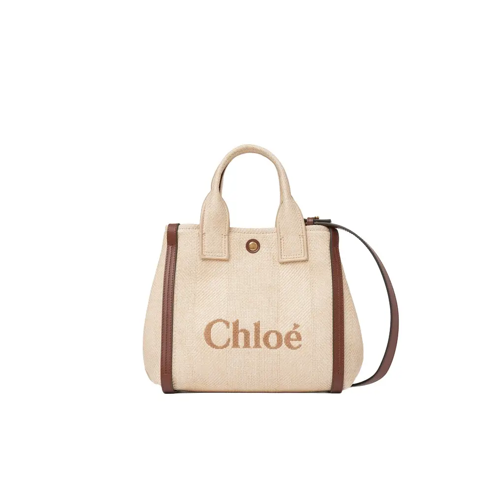 Chloé Small Chloé Carry tote bag in raffia-effect fibers | Image 1 Chloé Small Chloé Carry tote bag in raffia-effect fibers | Image 1