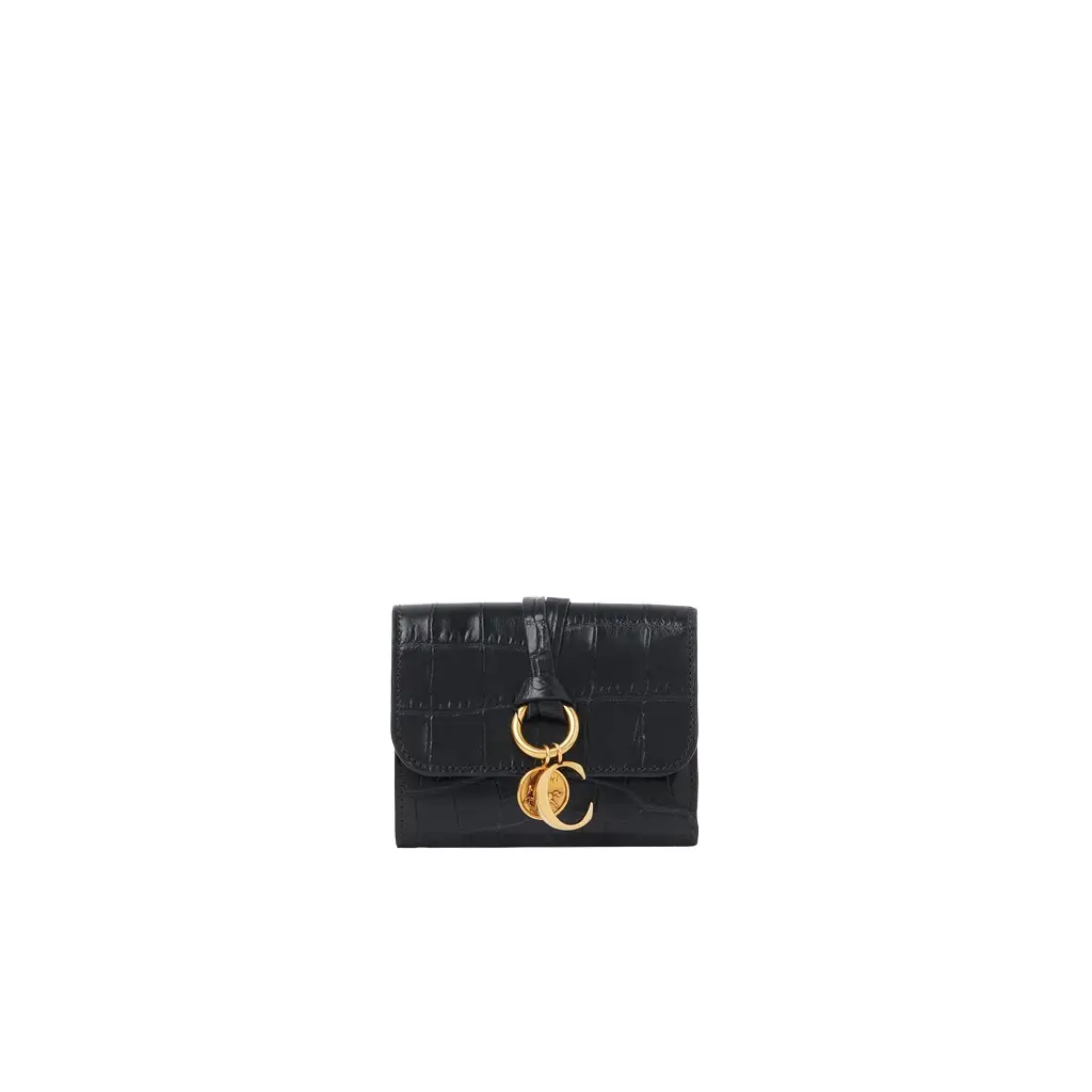 Chloé Small Alphabet tri-fold in croco-effect leather | Image 1 Chloé Small Alphabet tri-fold in croco-effect leather | Image 1