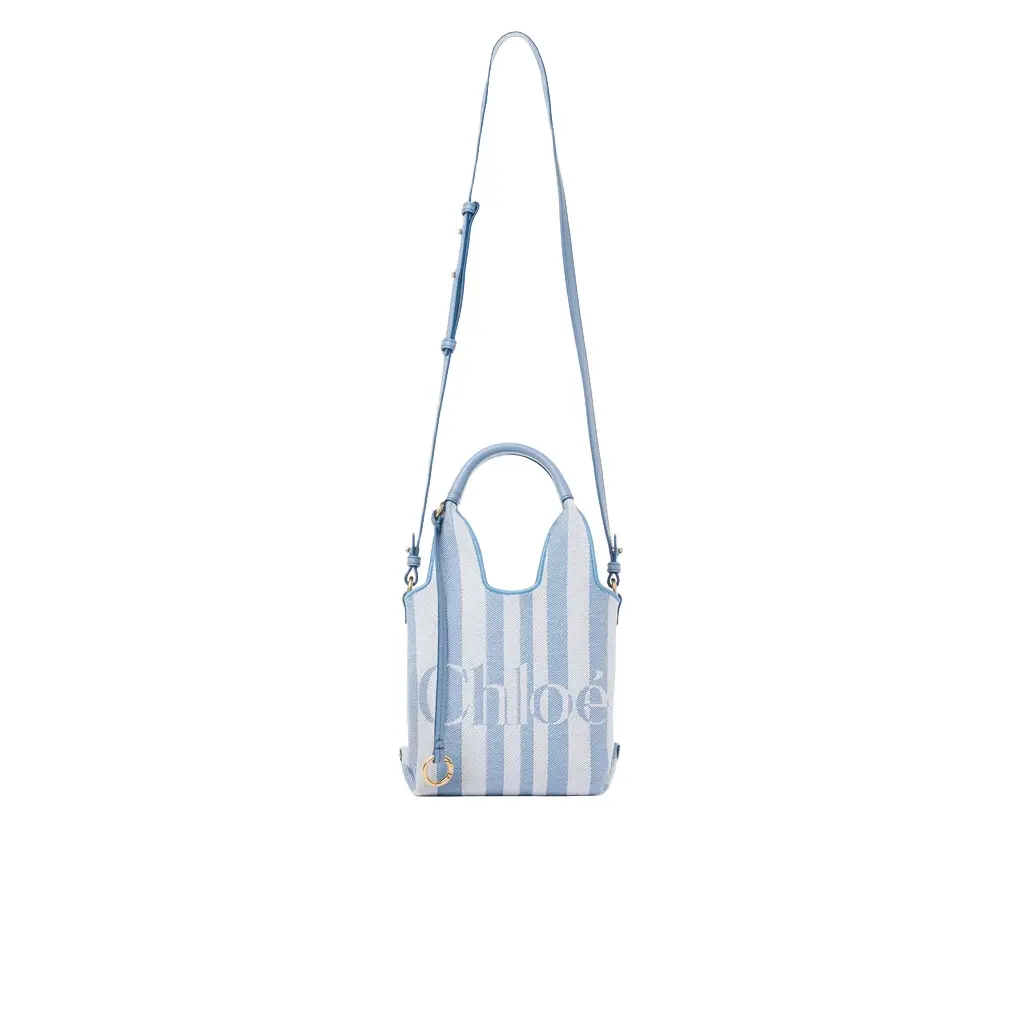 Chloé Mini Chloé Stripy tote bag in jacquard | Image 1 Chloé Mini Chloé Stripy tote bag in jacquard | Image 1