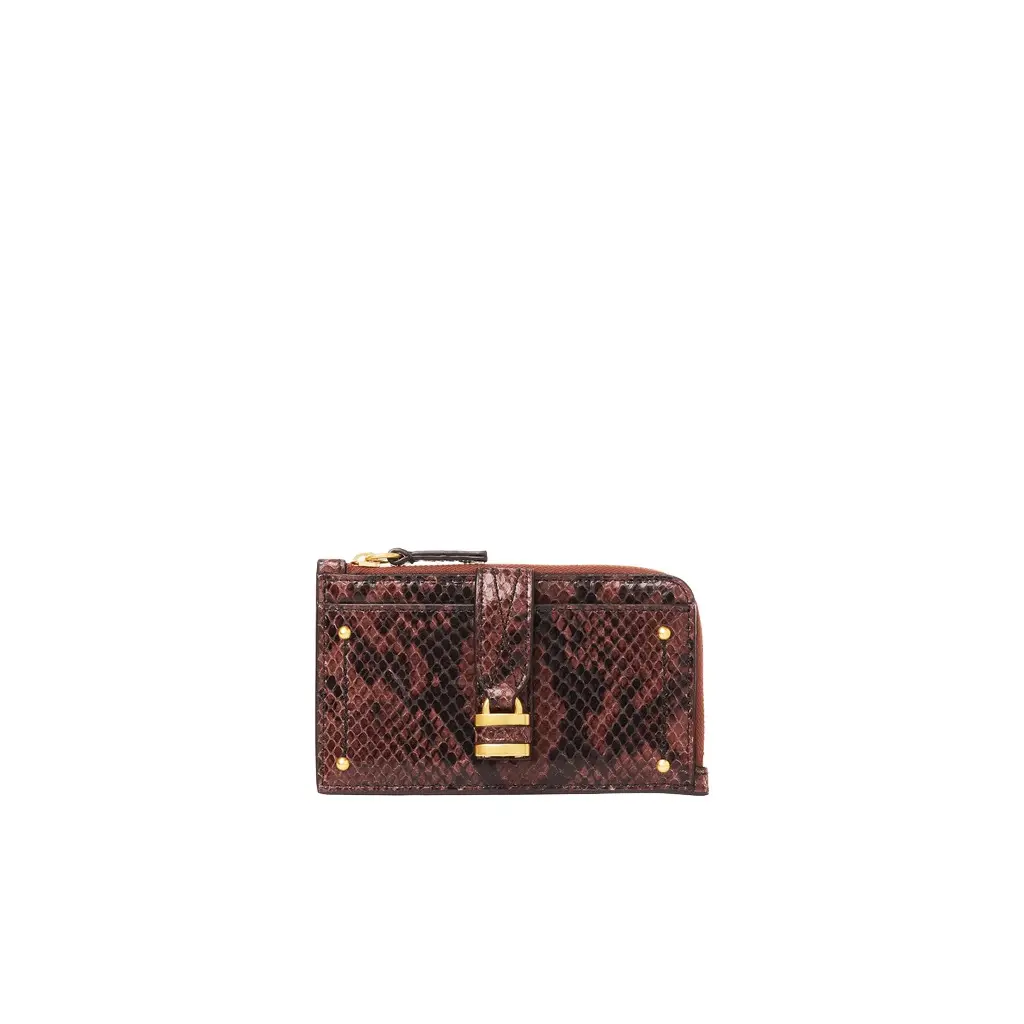 Chloé Small Paddington purse with card slots in python-effect leather | Image 1 Chloé Small Paddington purse with card slots in python-effect leather | Image 1