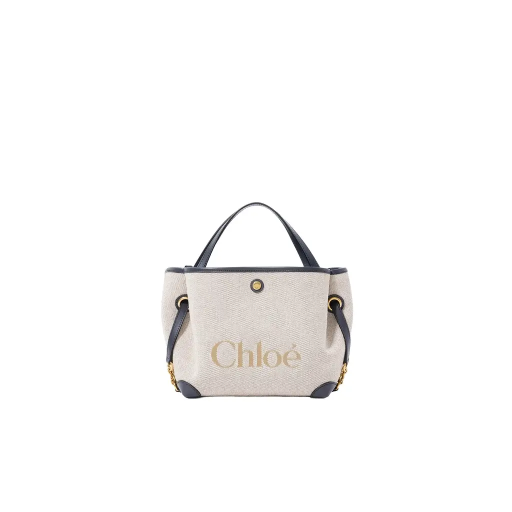 Chloé Small Chloé Clover double carry bag in canvas | Image 1 Chloé Small Chloé Clover double carry bag in canvas | Image 1