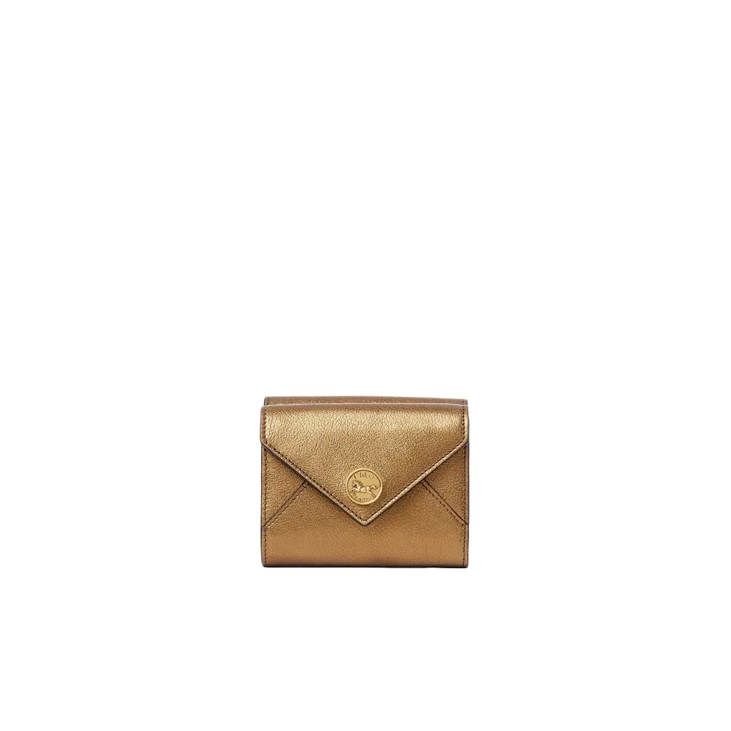 Chloé Small Envelope tri-fold in metallized leather | Image 1 Chloé Small Envelope tri-fold in metallized leather | Image 1