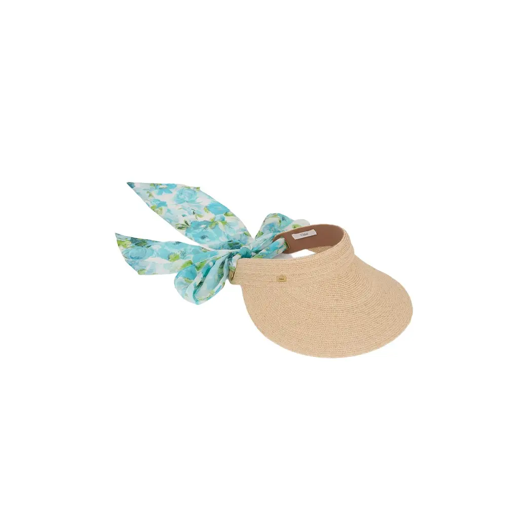 Chloé The Chloé visor in raffia | Image 1 Chloé The Chloé visor in raffia | Image 1