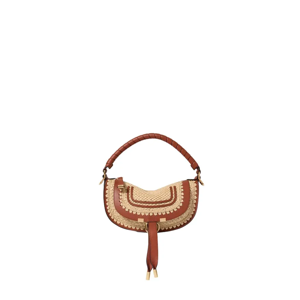 Chloé Mini Marcie shoulder bag in raffia-effect | Image 1 Chloé Mini Marcie shoulder bag in raffia-effect | Image 1