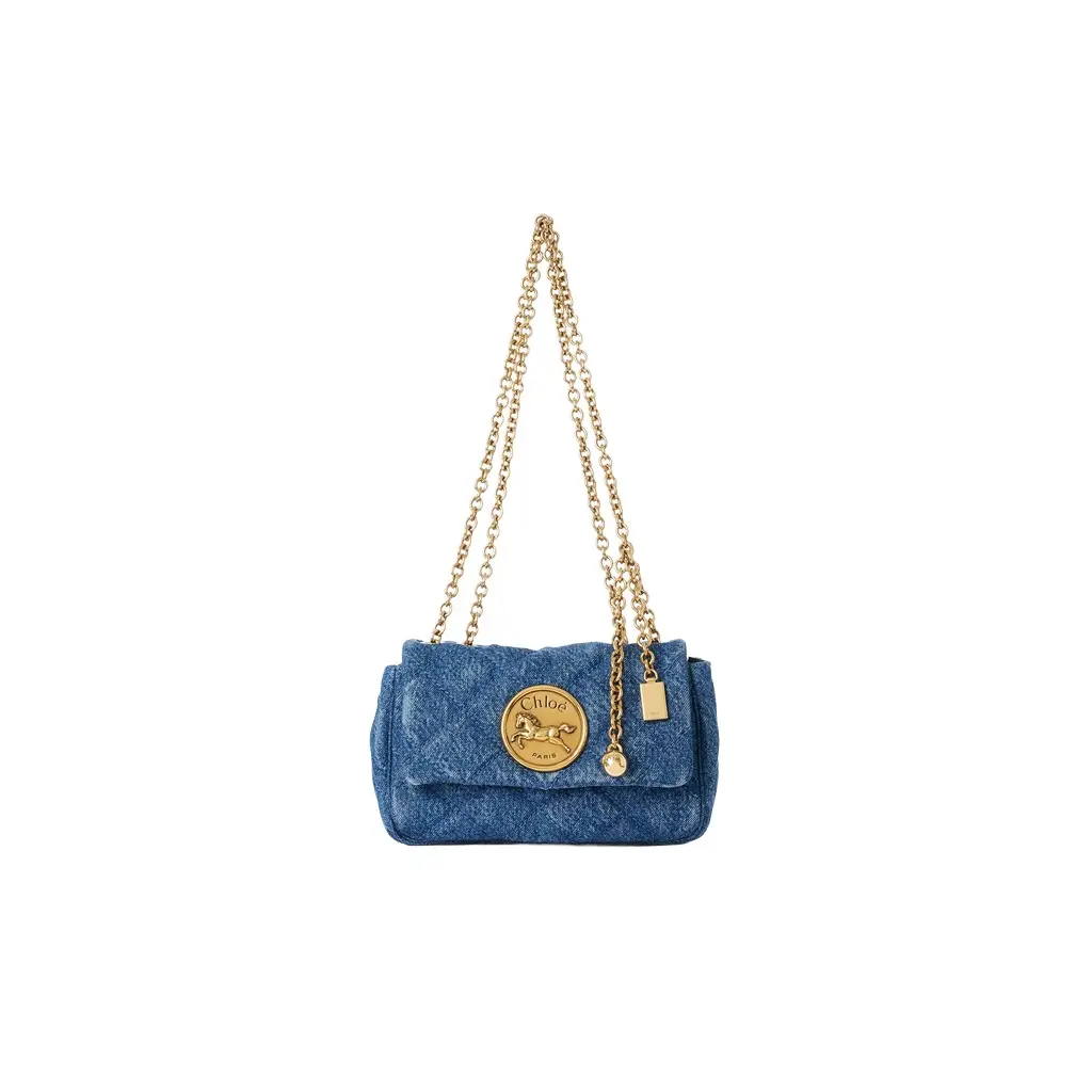 Chloé Small Chloé Heritage shoulder bag in denim | Image 1 Chloé Small Chloé Heritage shoulder bag in denim | Image 1