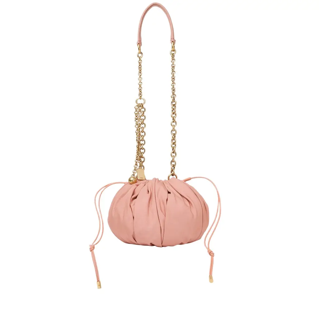 Chloé Chloé Plissé shoulder bag with chain in nylon | Image 1 Chloé Chloé Plissé shoulder bag with chain in nylon | Image 1