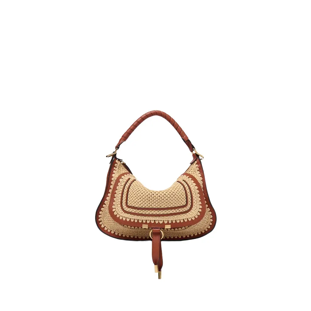 Chloé Small Marcie shoulder bag in raffia-effect | Image 1 Chloé Small Marcie shoulder bag in raffia-effect | Image 1