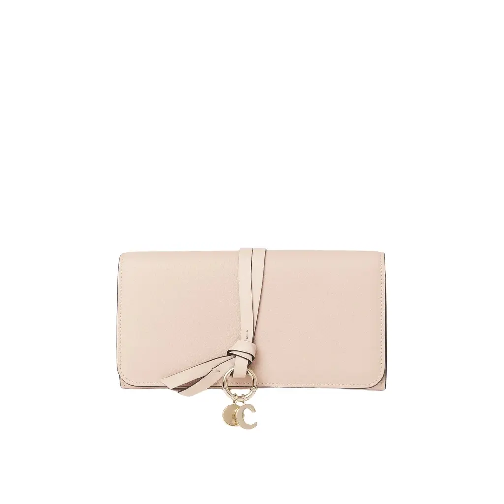 Chloé Alphabet wallet with flap in grained leather | Image 1 Chloé Alphabet wallet with flap in grained leather | Image 1