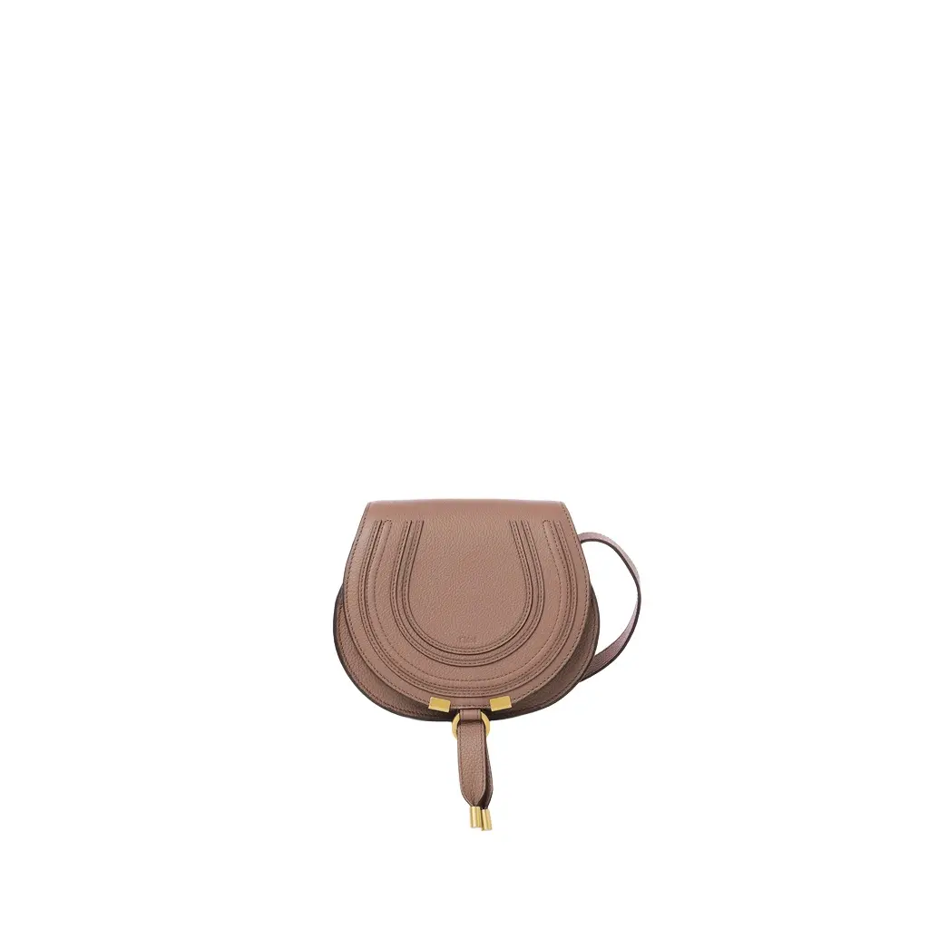 Chloé Small Marcie saddle bag in grained leather | Image 1 Chloé Small Marcie saddle bag in grained leather | Image 1