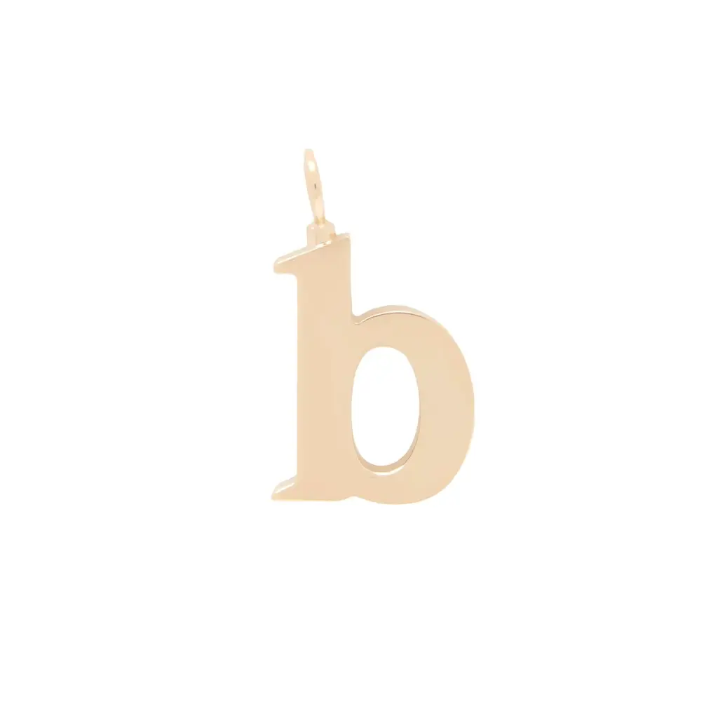 Alphabet letter B charm in brass Alphabet letter B charm in brass