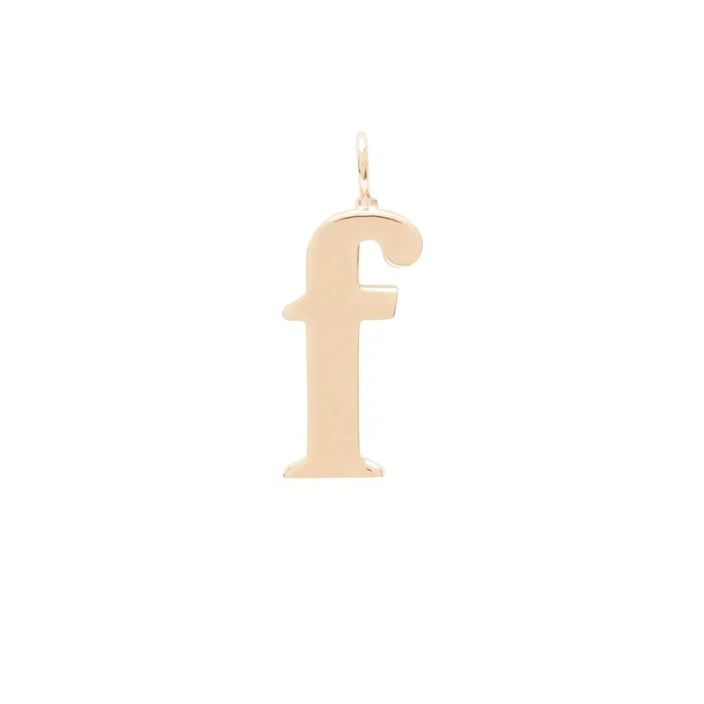 Chloé Alphabet letter F charm in brass | Image 1 Chloé Alphabet letter F charm in brass | Image 1