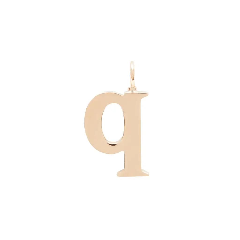 Chloé Alphabet letter Q charm in brass | Image 1 Chloé Alphabet letter Q charm in brass | Image 1