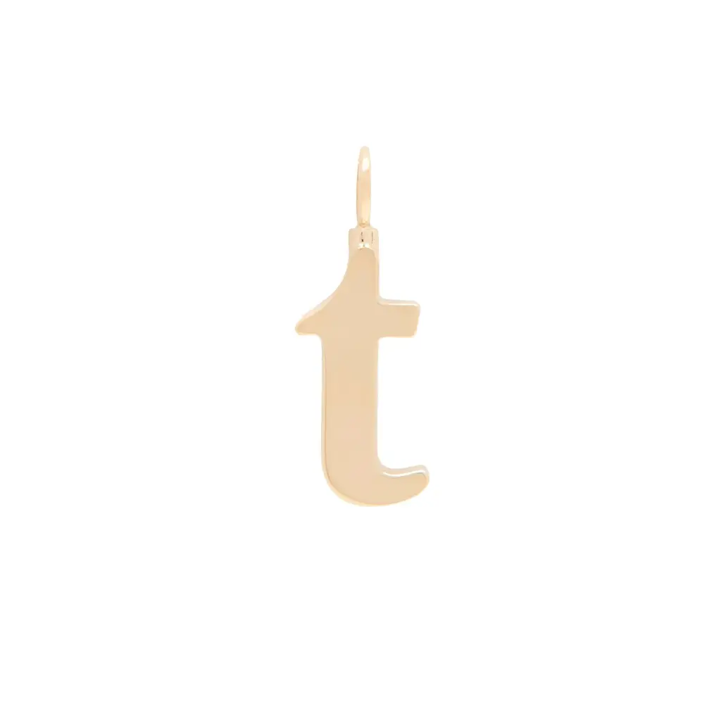 Chloé Alphabet letter T charm in brass | Image 1 Chloé Alphabet letter T charm in brass | Image 1